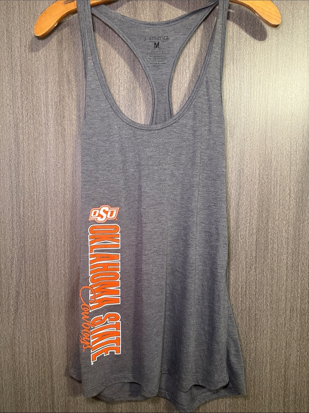 J America Oklahoma State University Cowboys Graphic Tank Top Size Medium NWOT